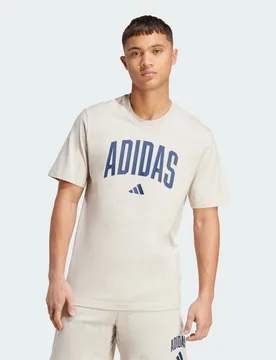 T-shirt Grafica Collegiate Lineage S Beige - Adidas - FashionsVida