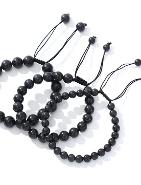 PANGEM-Sale 2pcs 100% Natural Russia Shungite Bead 6mm 8mm 10mm Round Bracelet Adjustable,EMF radiation Protection,5G Blocker - Aliexpress - FashionsVida