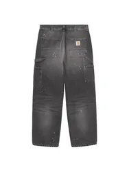 OG Single Knee Pant jeans gamba larga con vernice - Black destroy wash splatter
