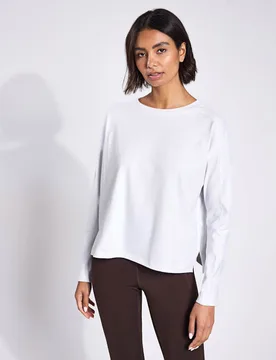 ReSet Crew Neck Oversized Top Soft White female - Adidas - FashionsVida