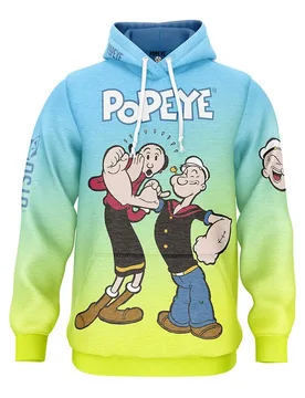 Popeye & Olive Hoodie Multicolour 2XL Men,Women - OTSO - FashionsVida
