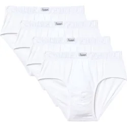Pack de cuatro slips de punto abierto de algodón 100%