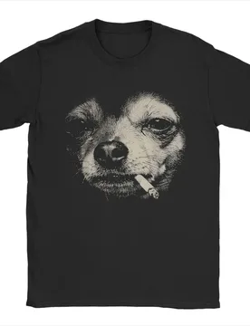 Dog Smoking Cigarette Funny Chihuahua Meme T-Shirt Summer Popular T Shirts Male Cotton Oversized Tees Short Sleeve Funny Tops - Aliexpress - FashionsVida