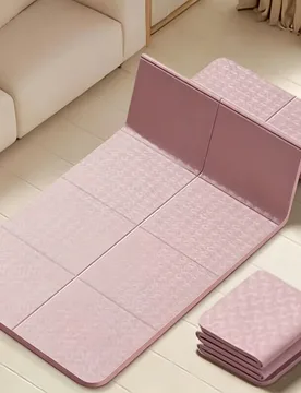 Elegante esterilla de yoga con pliegues, esterilla de ejercicio gruesa de alta densidad para mujeres, esterilla de siesta al aire libre, almohadilla d - Shein - FashionsVida
