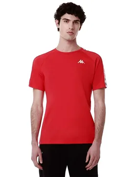 T-shirt à Manches Courtes Coen Slim 222 Banda Red / White Antique S - Kappa - FashionsVida