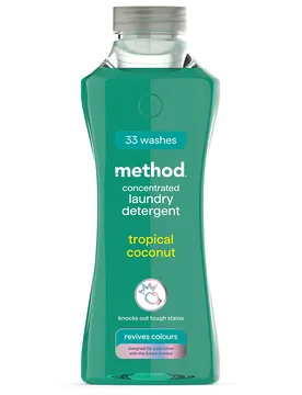 Concentrated Laundry Liquid - Tropical Coconut - 990ml - 33 Washes - Method - FashionsVida