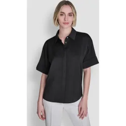 DKNY - Blusa de mujer holgada
