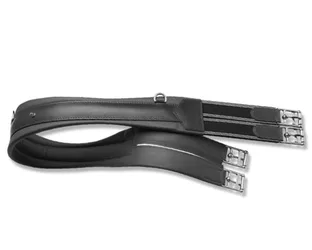 Prestige Ledersattelgurt mit Elastikzug A4 schwarz 120 cm