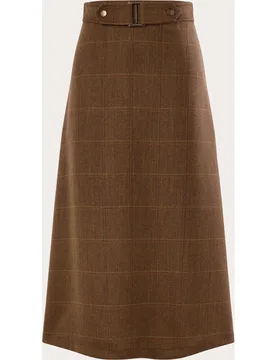 Byan - Falda midi Darcy de lana - Byan - FashionsVida