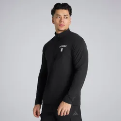 Manchester United x Terrex CLIMACOOL 1/2-Zip Long Sleeve Top Black XS