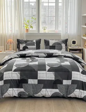 Juego de ropa de cama de 3 piezas, transpirable, tela suave y antipelusas amigable con la piel, textil para el hogar, decoración de habitación, incl - Shein - FashionsVida