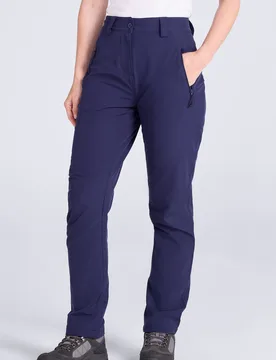 Arctic II Fleece Lined Stretch Womens Trousers - Navy - Navy - Size: 18 - Mountain Warehouse - FashionsVida