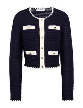 Strickjacke Damen Nachtblau L Damen - SELF-PORTRAIT - FashionsVida