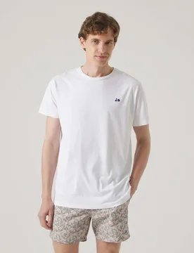 Camiseta de hombre blanca de manga corta - Scotta 1985 - FashionsVida