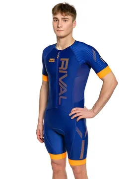Wave Trisuit A Maniche Corte Rival Sty Navy 2XL - MAD - FashionsVida