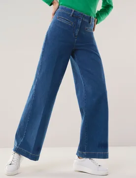 Marlene mit Stecktaschen, Regular Fit#normale Größen#Kurzgrößen#Langgrößen, Farbe Blau, 38, modische Marleneform bequeme Stretchqualität Damen - Walbusch - FashionsVida