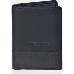 Cartera vertical en piel combinada de para hombre