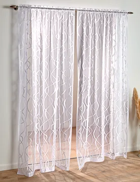 Vorhang "Welle", weiß, 140x230 cm - 3Pagen - FashionsVida
