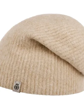 Snow Time Alpaca Beanie Hat by - beige - Female - Size: One Size - roeckl - FashionsVida