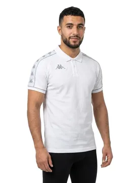 Polo à Manches Courtes Caldes White / Silver S - Kappa - FashionsVida