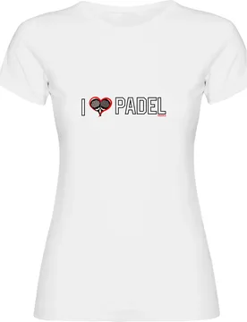 Maglietta A Maniche Corte I Love Padel White 2XL - Kruskis - FashionsVida