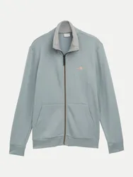 Sweatjacke mit Stehkragen Blau M