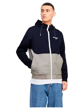 Veste Rush Sky Captain / White / Light Grey Melange Blocking XS - Jack & jones - FashionsVida