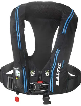 Force 190 Inflatable Life Jacket Black 40-120 kg unisex - Baltic - FashionsVida