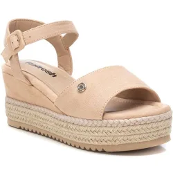 Sandalias con cuña de mujer con cierre de hebilla