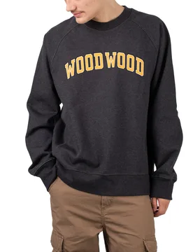 Hester IVY Sweatshirt Dark Grey Melange M Herren - Wood Wood - FashionsVida