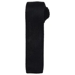 Unisex Adult Slim Knitted Tie (Black) - One Size