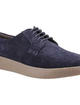 Rafael Suede Mens Navy Lace-Up Shoes - Size Uk 9 - Hush puppies - FashionsVida