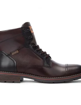 Mens Men’s Olmo Brown Leather Zip & Lace Up Ankle Boots - York - Size Eu 41 - Pikolinos - FashionsVida