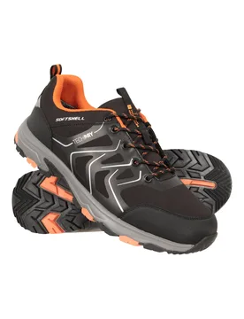 Shadow Mens Waterproof Softshell Walking Shoes - Black - Black - Size: 6 - Mountain Warehouse - FashionsVida