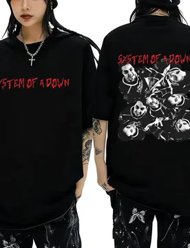 System of A Down Graphic T-shirt Men Women Vintage Rock Metal Oversized T Shirts Summer Men's Casual Cotton T-shirts Streetwear - Aliexpress - FashionsVida
