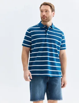 Polo de manga corta rayas piqué hombre - Dustin - FashionsVida