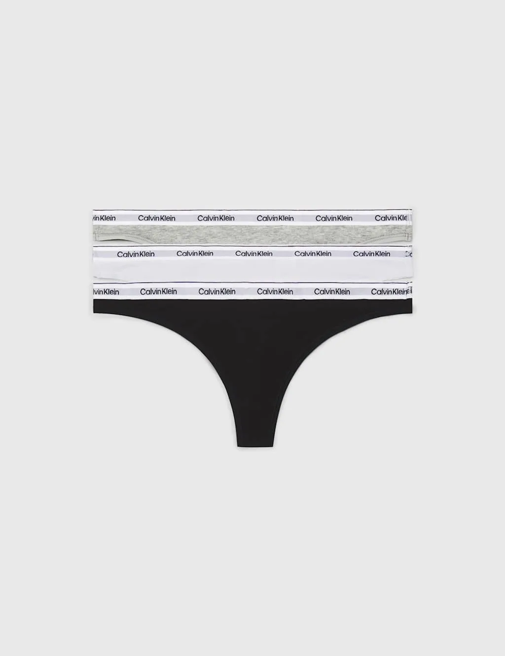 Pack Icon Logo Thong Grey Mix female - Calvin Klein - FashionsVida