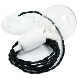Cables Suspension Luminaire Tm04 Diy 2 M Black / White One Size