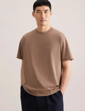 Seidensticker T-Shirt Uni Braun S - Seidensticker - FashionsVida