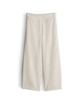 Pantalon de ville 7/8 CISILIA CURVED crème 42 - someday - FashionsVida