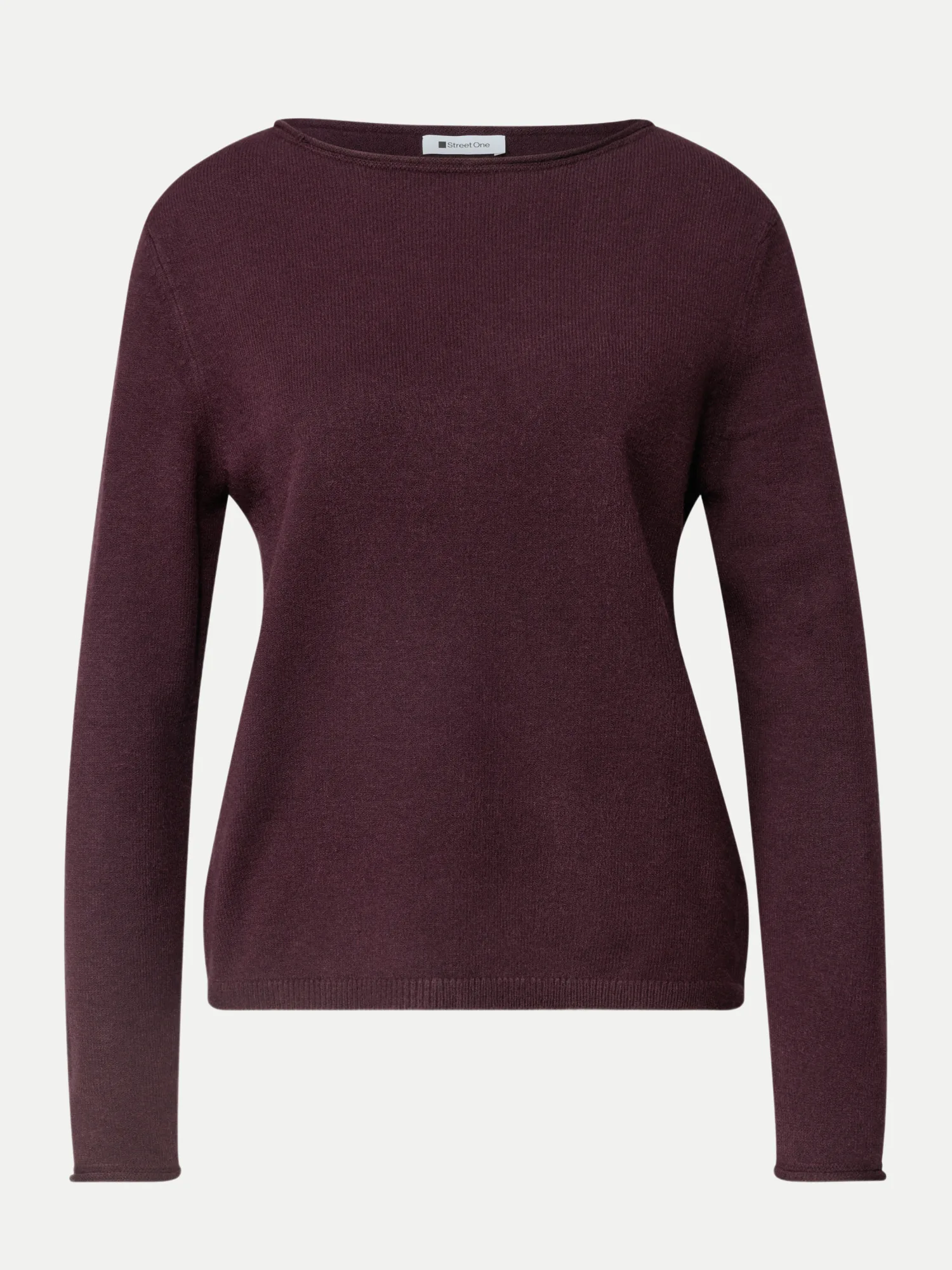 Pullover mit Rollkanten Violett 40 - Street One - FashionsVida