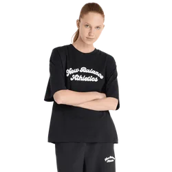 Linear Heritage Oversized T-shirt Donna - Magliette Nero - Taglia S - Jersey di cotone S