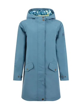 Weird Fish Delara Waterproof Jacket Size 18 - sale all-sale sale womens women women all-womens women coats-jackets women coats-jackets coats - Washed Blue - FashionsVida