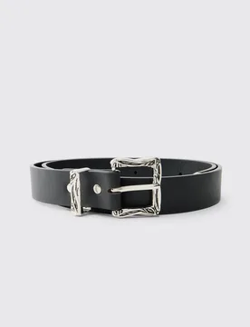 Herren Western-Gürtel Aus PU Mit Schnalle Black Größe XXL/XXXL - boohooMAN - FashionsVida