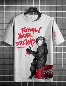 Loose Funny Animal Men's T-shirt 3D Printe T-Shirt Casual Short Sleeved T-Shirts Oversized Men Clothing Tops Outdoor Oversized - Aliexpress - FashionsVida