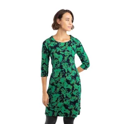 Womens/ladies Shafika Printed Jersey Midi Dress (Night Blue) - Size 16 Uk