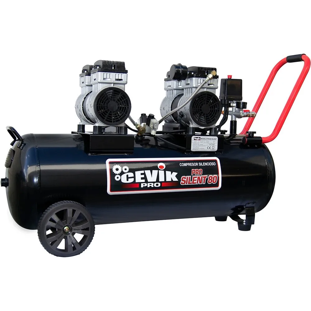 Compresor de Aire Portátil Silencioso 80 litros 1,5 HP - CEVIK PRO - FashionsVida