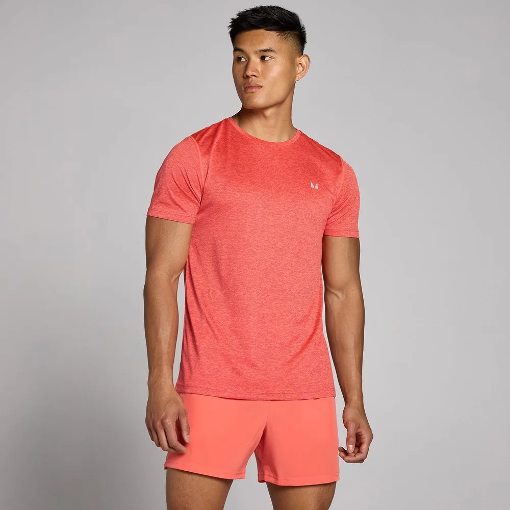 Camiseta jaspeada Teo para hombre de - coral - S - MP - FashionsVida