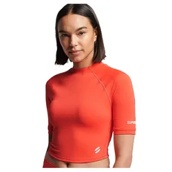 Maglietta A Maniche Corte Run 3/ Tight Crop Hot Coral L