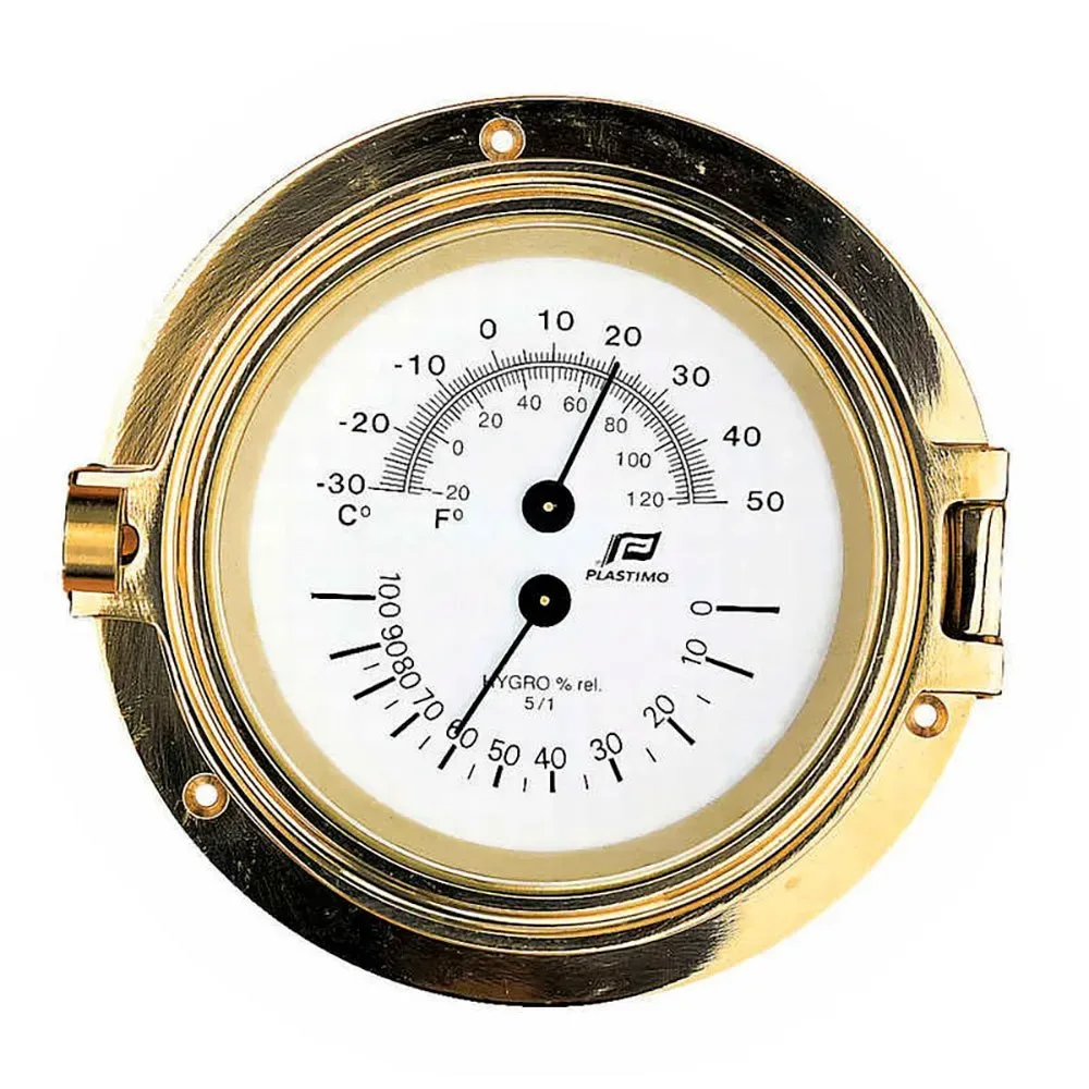 Brass 4.5´´ Thermometer Hygrometer One Size unisex - Plastimo - FashionsVida